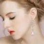 BriLove Womens Wedding Bridal Crystal Floral Scroll Chandelier Dangle Earrings BriLove Womens Wedding Bridal Crystal Floral Scroll Chandelier Dangle Earrings