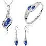 MAFMO Fashion Angel Eye Pendant Necklace Bracelet Earrings Colorful Crystal Wedding Jewelry Set