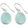 NOVICA Chalcedony .925 Sterling Silver Dangle Earrings, Pale Aqua Dewdrops