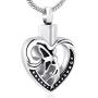 Heart Memorial Necklace Cremation Jewelry for Pet/Human Ashes Cremation Necklace