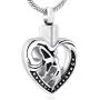 Heart Memorial Necklace Cremation Jewelry for Pet/Human Ashes Cremation Necklace