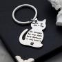 Eigso Cat Memorial Keychain No Longer by My Side But Forever in My Heart Cat Loss Sympathy Gift Cat Remembrance Gift