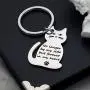 Eigso Cat Memorial Keychain No Longer by My Side But Forever in My Heart Cat Loss Sympathy Gift Cat Remembrance Gift