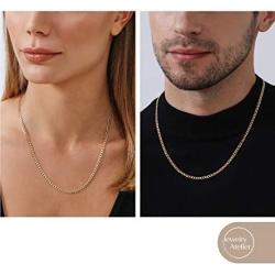 Jewelry Atelier Gold Chain Necklace Collection - 14K Solid Yellow Gold Filled Miami Cuban Curb Link Chain Necklaces for Women and Men with Different Sizes (2.7mm, 3.6mm, 4.5mm, or 5.5mm)