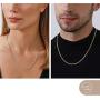 Jewelry Atelier Gold Chain Necklace Collection - 14K Solid Yellow Gold Filled Miami Cuban Curb Link Chain Necklaces for Women and Men with Different Sizes (2.7mm, 3.6mm, 4.5mm, or 5.5mm)