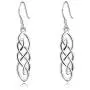 Sterling Silver Irish Vintage Celtic Knot Dangle Earrings Good Luck Celtics Earrings Jewelry for Women