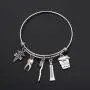 WUSUANED Dental Hygienist Gift DH Caduceus Tooth Toothbrush Toothpaste Floss Stainless Steel Expandable Wire Bangle Bracelet WUSUANED Dental Hygienist Gift DH Caduceus Tooth Toothbrush Toothpaste Floss Stainless Steel Expandable Wire Bangle Bracelet