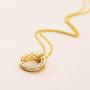 Carleen 14K Solid Yellow Gold Simple Minimalist Open Ring Circle Pendant Dainty Necklace Jewelry Gift for Women Girls Her, 16 inch
