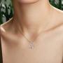 Sister Necklaces Sterling Silver Rose Gold Plated Big Sis Lit Sis Love Heart Friendship Sister Necklace Jewelry Gifts for Sister Classmates Friends