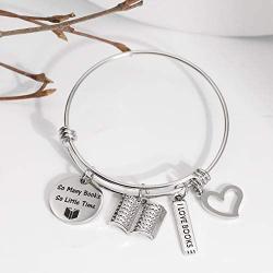 Writer Bracelet Book Lover Gift So Many Books So Little Time Bookworm Jewelry Gift Librarian Gift Reader Gift(so many book BR)