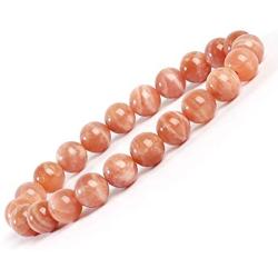 Serirtire 8mm Gemstone Beaded Bracelet Round Beads Stretch Bracelet Handmade Healing Stone Jewelry for Women Girls 7