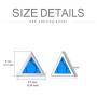 Turquoise Stud Earrings for Women Sterling Silver Triangle Cut Earrings Turquoise Jewelry Gift for Girls Mother