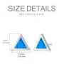 Turquoise Stud Earrings for Women Sterling Silver Triangle Cut Earrings Turquoise Jewelry Gift for Girls Mother