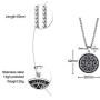 MPRAINBOW Mens Stainless Steel Talisman Seal of Solomon Viking Runes Tetragrammaton Pendant Lucky Talisman Necklace
