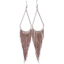 VIJIV 1920s Long Drop Tassel Earrings 20s Flapper Jewelry Costume Accessories