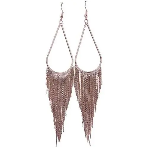 VIJIV 1920s Long Drop Tassel Earrings 20s Flapper Jewelry Costume Accessories VIJIV 1920s Long Drop Tassel Earrings 20s Flapper Jewelry Costume Accessories