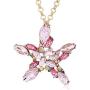 Betsey Johnson (GBG Stone Cluster Starfish Pendant Necklace, Pink, 300576GLD650, 300576GLD650, 300576GLD650, 300576GLD650, One Size
