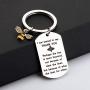 BEKECH Honey Bee Charm Keychain Perhaps the Bee Is More Honored Because of What She Does for Others Bee Jewelry Keyring Appreciation Gift for Teachers, Coworkers,Employees