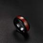 Zyhoi Black Rings 8 mm Wide Men Tungsten Wedding Rings Jewelry Decent Tungsten Carbide Rings