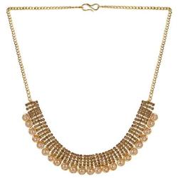 Efulgenz Crystal Rhinestone Indian Gold Plated Bridal Wedding Choker Necklace Earring Jewelry Set for Brides Bridesmaid