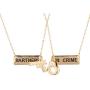 Lux Accessories Partners in Crime Gun Handcuff Friendship BFF Necklace