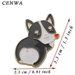 CENWA Corgi Dog Pin Enamel Brooch Lapel Puppy Pet Jewelry Dog Mom Gift Corgi Butt Pin Cute Dog Enamel Pin Brooch Puppy Gift