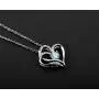 Arletty Love Heart Pendant Created Birthstone Necklaces for Women