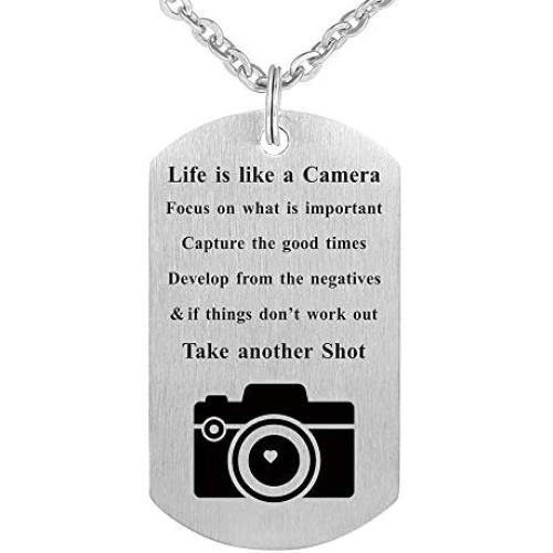 Photographer Gift Inspiration Gift Pendant Necklace Dog Tag Jewelry Keychain