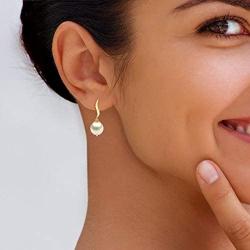 CaratLane Snow Drop Pearl Earrings for Women in 18 K Yellow Gold with Jewelry Gift Box