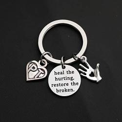 Gzrlyf Physical Therapy Gifts Physical Therapist Bracelet Heal The Hurting Restore The Broken Jewelry