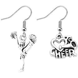 FUSTMW Cheer Charm Earring Cheerleading Earrings Gifts Cheer Jewelry Cheerleaders Gifts Cheer Coaches or Team