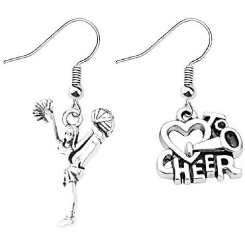FUSTMW Cheer Charm Earring Cheerleading Earrings Gifts Cheer Jewelry Cheerleaders Gifts Cheer Coaches or Team