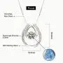 ARINZA Sterling Silver Necklaces for Women Dancing Diamond & Swarovski Cubic Zirconia Pendant Necklace Silver Chain 18, Jewelry for Women Girl