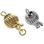 Necklace Spacer Clasp, Locking Magnetic Clasps,Jewelry Bracelet Connectors for Bracelet Necklace Jewelry Crafts,Lantern Shape Design (2 Pack)