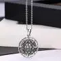Compass Necklace For Women, Silver Pendant With Zirconia, Mayan Calendar Jewelry Charm Compass Necklace For Women, Silver Pendant With Zirconia, Mayan Calendar Jewelry Charm