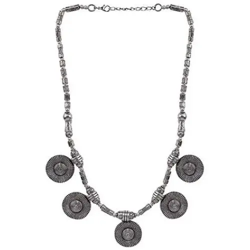 Efulgenz Boho Vintage Antque Ethnic Gypsy Tribal Indian Oxidized Silver Leaf Tassel Statement Choker Collar Necklace Jewelry Efulgenz Boho Vintage Antque Ethnic Gypsy Tribal Indian Oxidized Silver Leaf Tassel Statement Choker Collar Necklace Jewelry