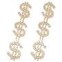 WPY Glitter Crystal Dollar Money Sign Symbol Drop Dangle Fashion Earrings Fashion Jewelry
