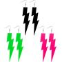 3 Pairs 80s Neon Earrings Pendant Retro Acrylic Drop Dangle for Women 80s Party