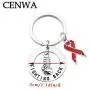 CENWA AIDS HIV Awareness Jewelry Red Awareness Ribbon Keychain AIDS Awareness HIV Heart Disease Survivor Gift Fighting Back Keychain CENWA AIDS HIV Awareness Jewelry Red Awareness Ribbon Keychain AIDS Awareness HIV Heart Disease Survivor Gift Fighting Back Keychain