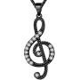 Beautlace Womens Musical Note Necklace Silver/18K Gold Black Gun Plated Treble Clef Music Note Jewelry Gifts for Music Lover