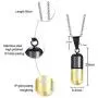 VNOX Jewelry Stainless Steel Cross Capsule Medicine Pill Pendant Necklace,Multi Color Option