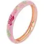 UJOY Womens Gorgeous Bangle Bracelet Pink Colored Rose Golded Floral Hinge Cloisonne Enameled Jewelry with Gift Box UJOY Womens Gorgeous Bangle Bracelet Pink Colored Rose Golded Floral Hinge Cloisonne Enameled Jewelry with Gift Box