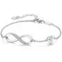 CDE Infinity Heart Symbol Charm Bracelet for Women 925 Sterling Silver Adjustable Mothers Day Jewelry Gift Birthday Gift for Mom Women Wife Girls Her CDE Infinity Heart Symbol Charm Bracelet for Women 925 Sterling Silver Adjustable Mothers Day Jewelry Gift Birthday Gift for Mom Women Wife Girls Her