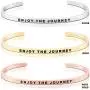MantraBand Bracelet - Enjoy The Journey - Inspirational Engraved Adjustable Mantra Band Cuff Bracelet - Silver, Gold, Rose Gold - Gifts for Women MantraBand Bracelet - Enjoy The Journey - Inspirational Engraved Adjustable Mantra Band Cuff Bracelet - Silver, Gold, Rose Gold - Gifts for Women