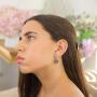 SHABLOOL Earring Sterling Silver 925 With Gemstone Summer Evening Earrings Mothers Day Teen Gift An Essential Gift For Her Beautiful Fine Detailing Woman Handmade Jewelry Birthday