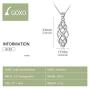 GOXO 925 Sterling Silver Good Luck Polished Celtic Knot Cross Pendant Necklace for Womens