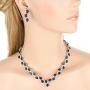 EVER FAITH Silver-Tone Zircon Wedding S-Shaped Necklace Earrings Bracelet Set