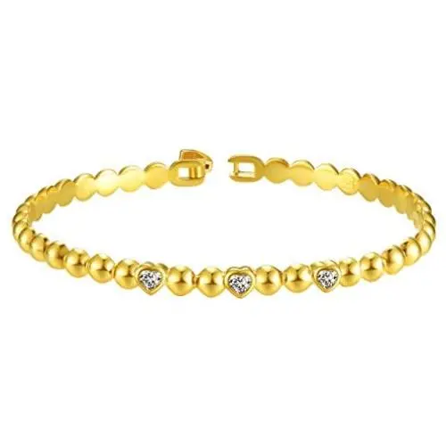 E 18K Gold Plated Bangles Bracelets for Women, Cubic Zirconia, Jewelry Gifts E 18K Gold Plated Bangles Bracelets for Women, Cubic Zirconia, Jewelry Gifts
