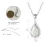 FANCIME October Birthstone Sterling Silver Created Opal Necklace Earrings Stud Hoop Dangle Cubic Zirconia CZ Fire Opal Halo Teardrop Pendant Fine Jewelry Gifts for Women Girls