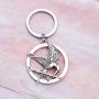 SEIRAA The Hunger Games Movie Jewelry Arrow Jewelry Bird with Arrow Circular Keychain for Movie Fans